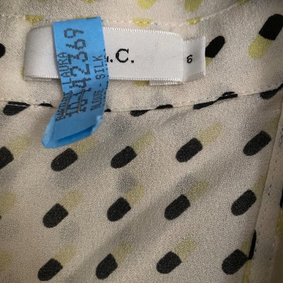 A.L.C. Carolynn ‘Happy Pill’ Silk Buttondown Blouse - Picture 4 of 6